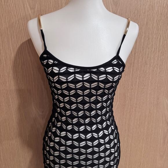 Fashion Nova NWOT Black fringe swim suit cover up dress size XS - Picture 6 of 9